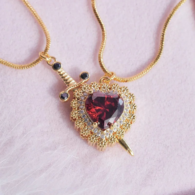 Cadenas Pareja Corazón con Espada / Daga